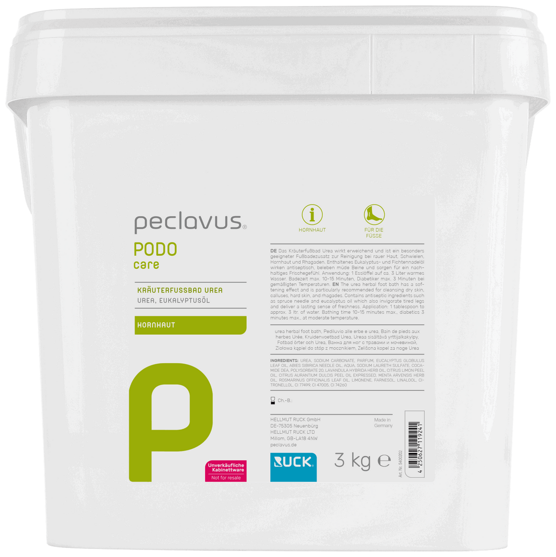 Peclavus Urea herbal fótasalt 3 kg